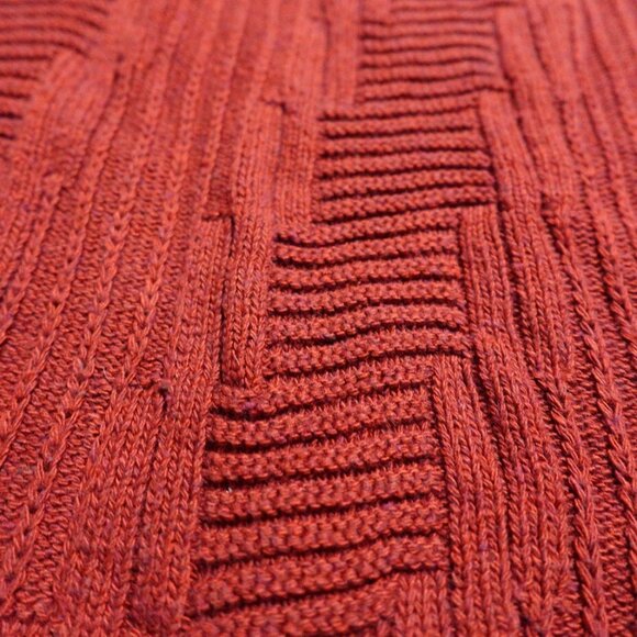 Liberty Sweater Men's XL Burgandy Knit Crew Neck Long Sleeve Vintage - Picture 3 of 8